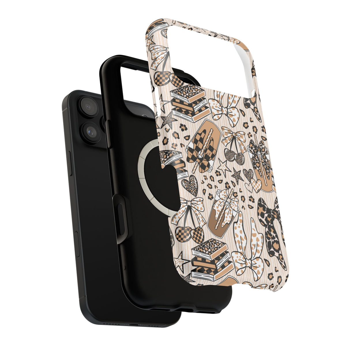 Cheetah bows iced coffee love Magnetic Impact-Resistant Cases