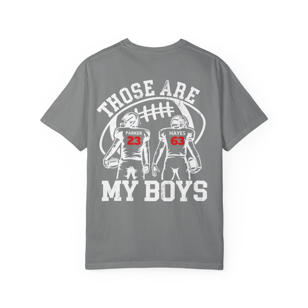 Aunt Customizable numbers and names football  comfort colors shirt