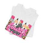 Fourth Grade Pencil Tee — Leopard & Glitter Back-to-School Shirt