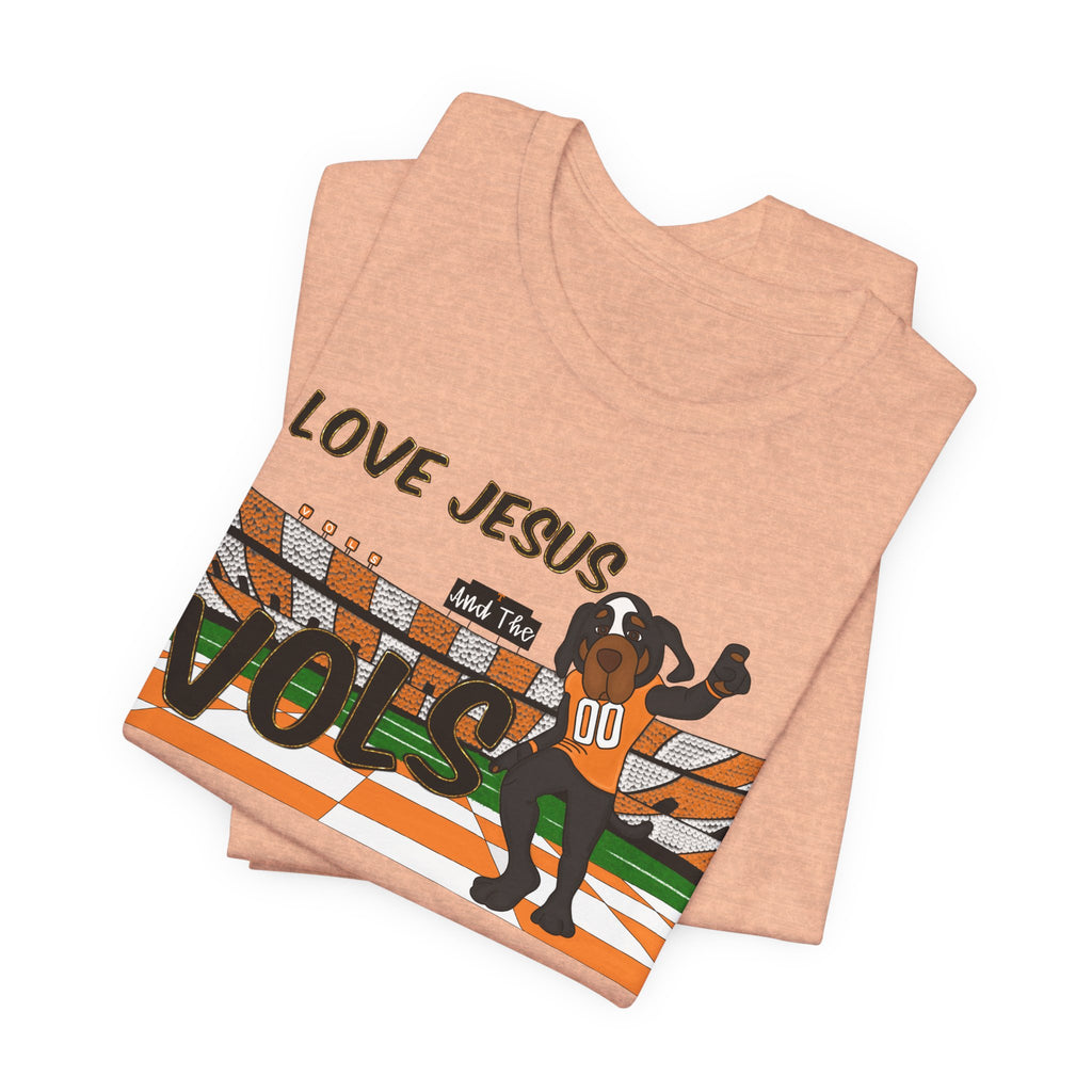I Love Jesus Vols T-Shirt | Football  TN Stadium Graphic Tee, Orange and White Tennessee Vols