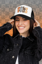 VOLS Foam Trucker Hat — Checker, Leopard & Retro Orange Design