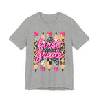 First Grade Pencils Leopard Print Kids Tee