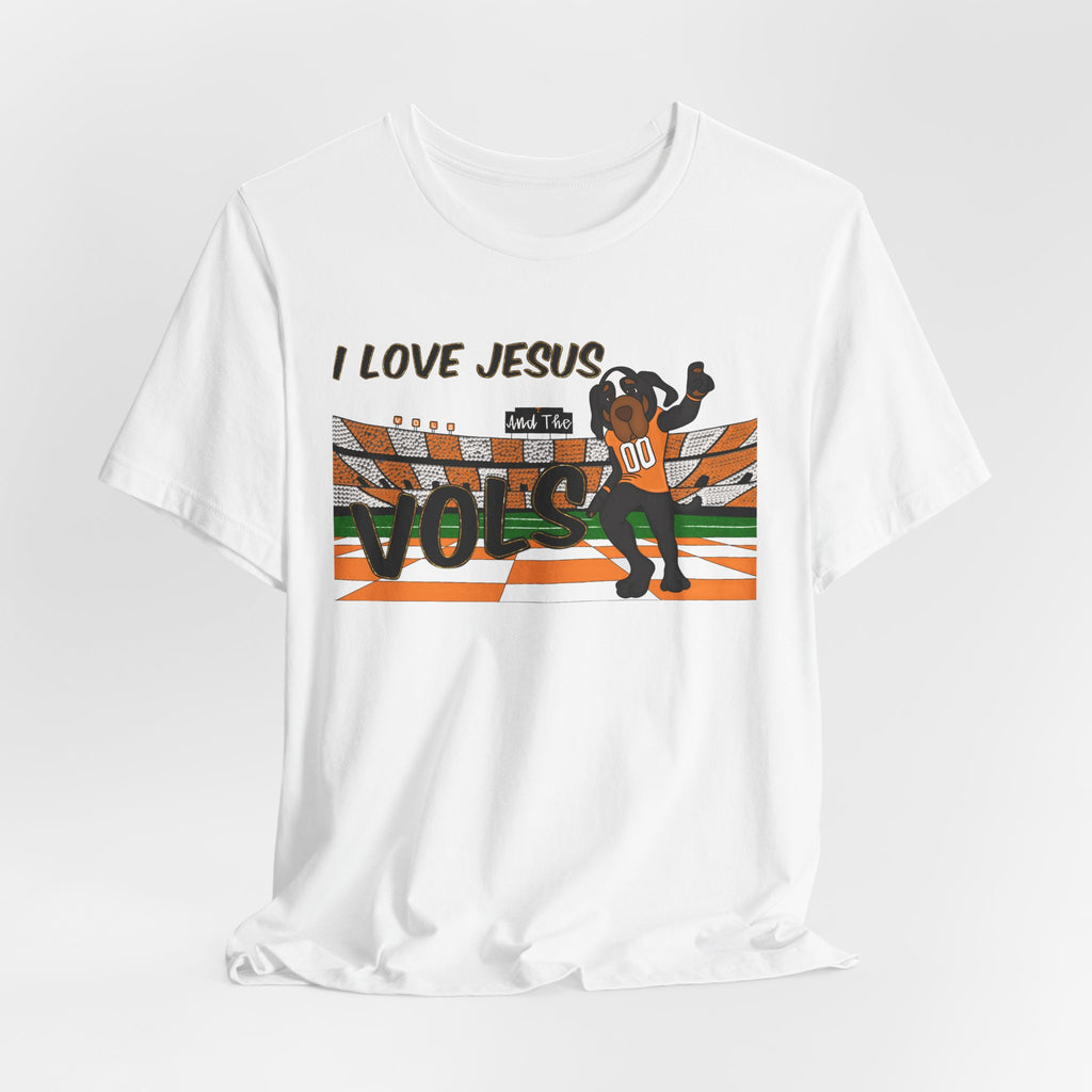 I Love Jesus Vols T-Shirt | Football  TN Stadium Graphic Tee, Orange and White Tennessee Vols