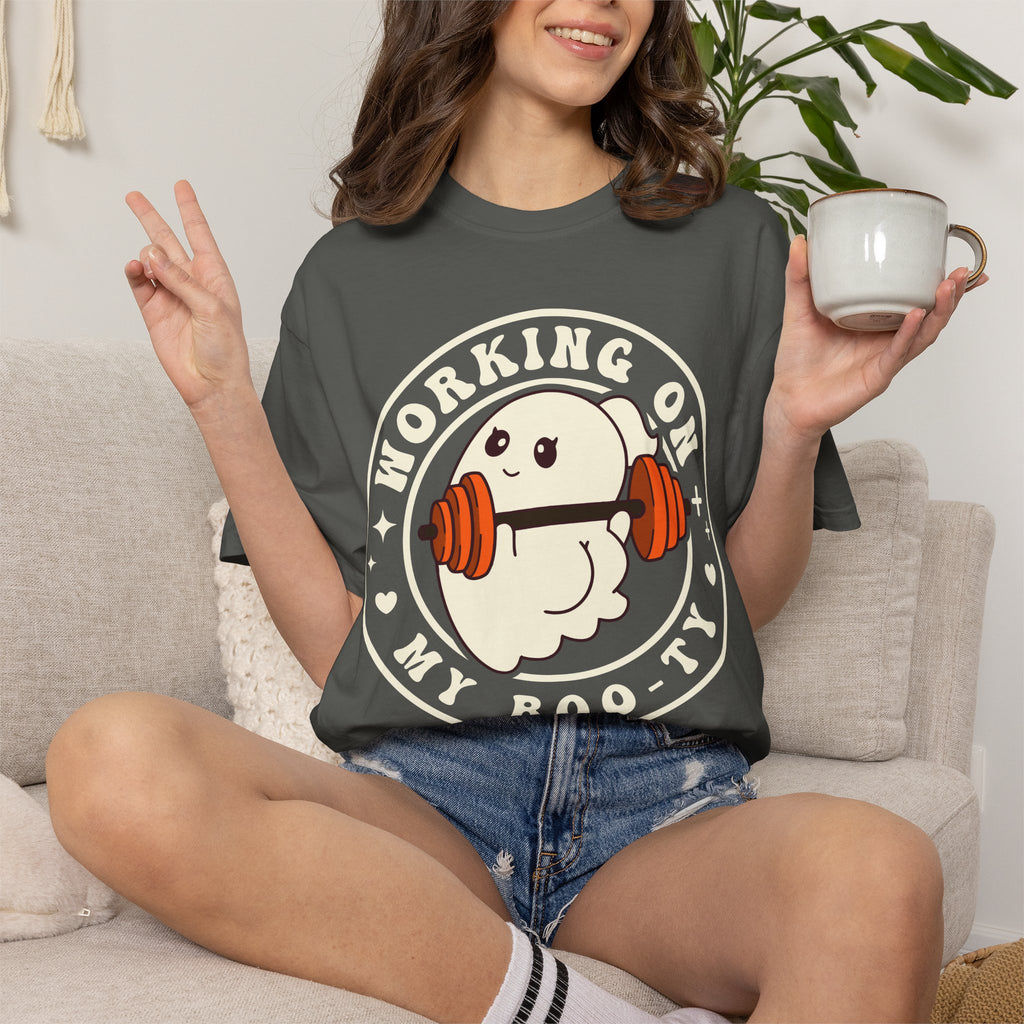 Ghost Lifter T-Shirt — Cute Ghost Weightlifting Gym Tee