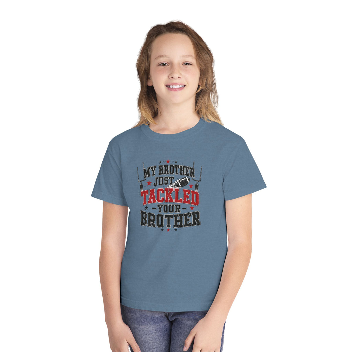 Youth Tee - "My Brother Just Tackled Your Brother" Football Kids Shirt