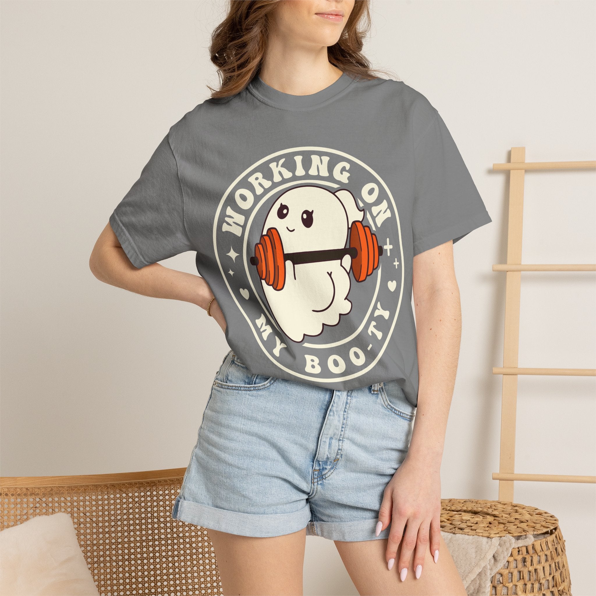 Ghost Lifter T-Shirt — Cute Ghost Weightlifting Gym Tee