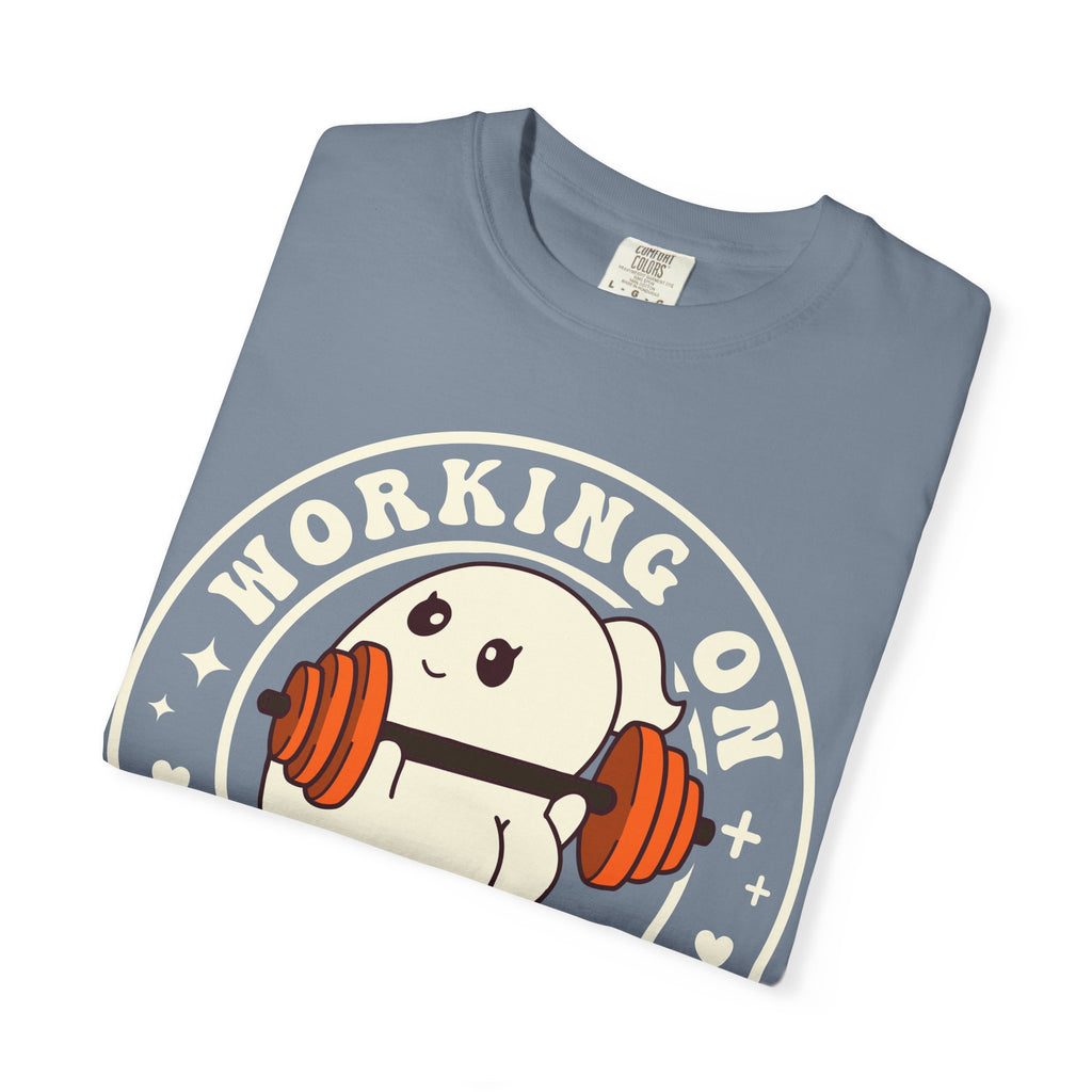 Ghost Lifter T-Shirt — Cute Ghost Weightlifting Gym Tee