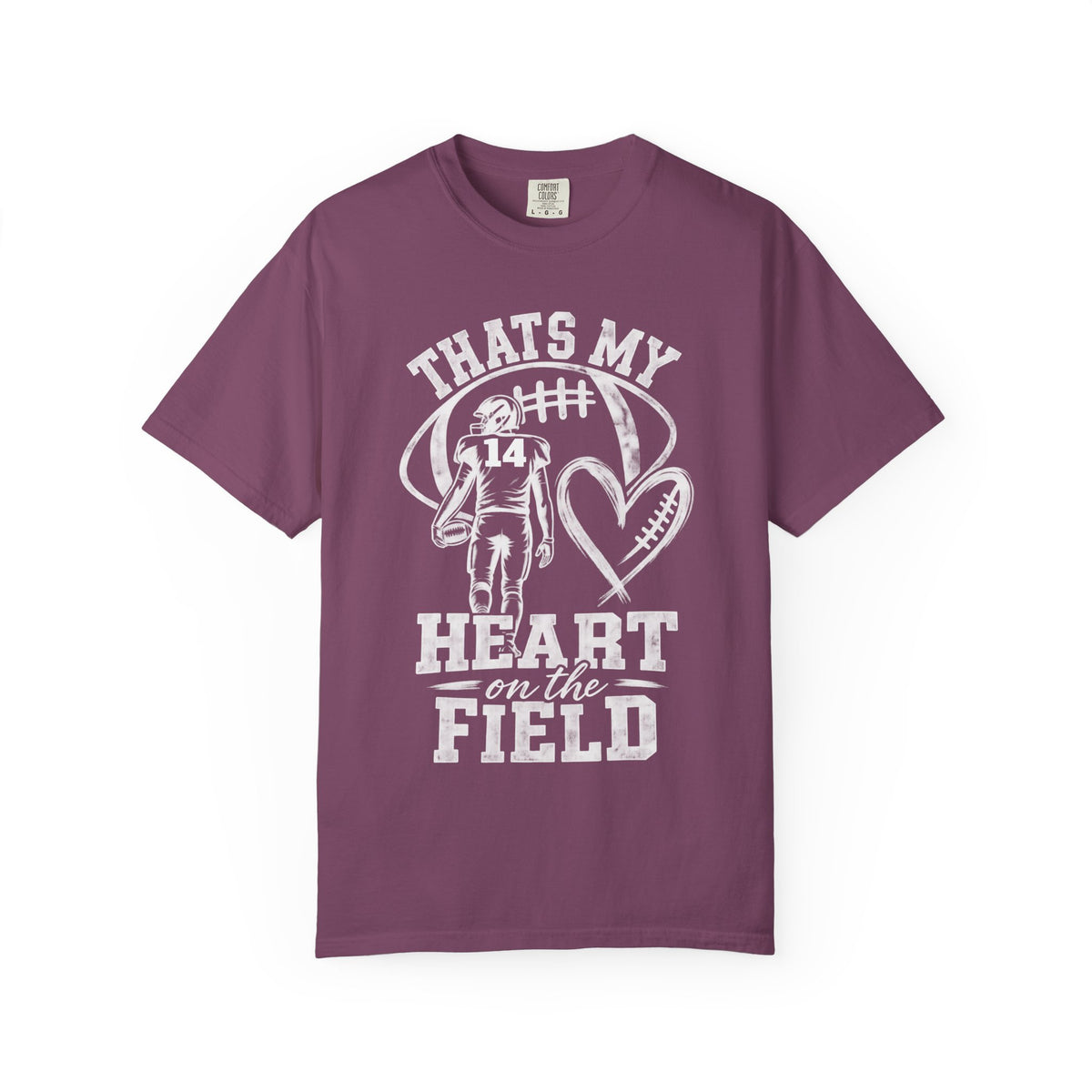 Football Mom/Dad T-Shirt - "That's My Heart on the Field" Youth Player Support Tee