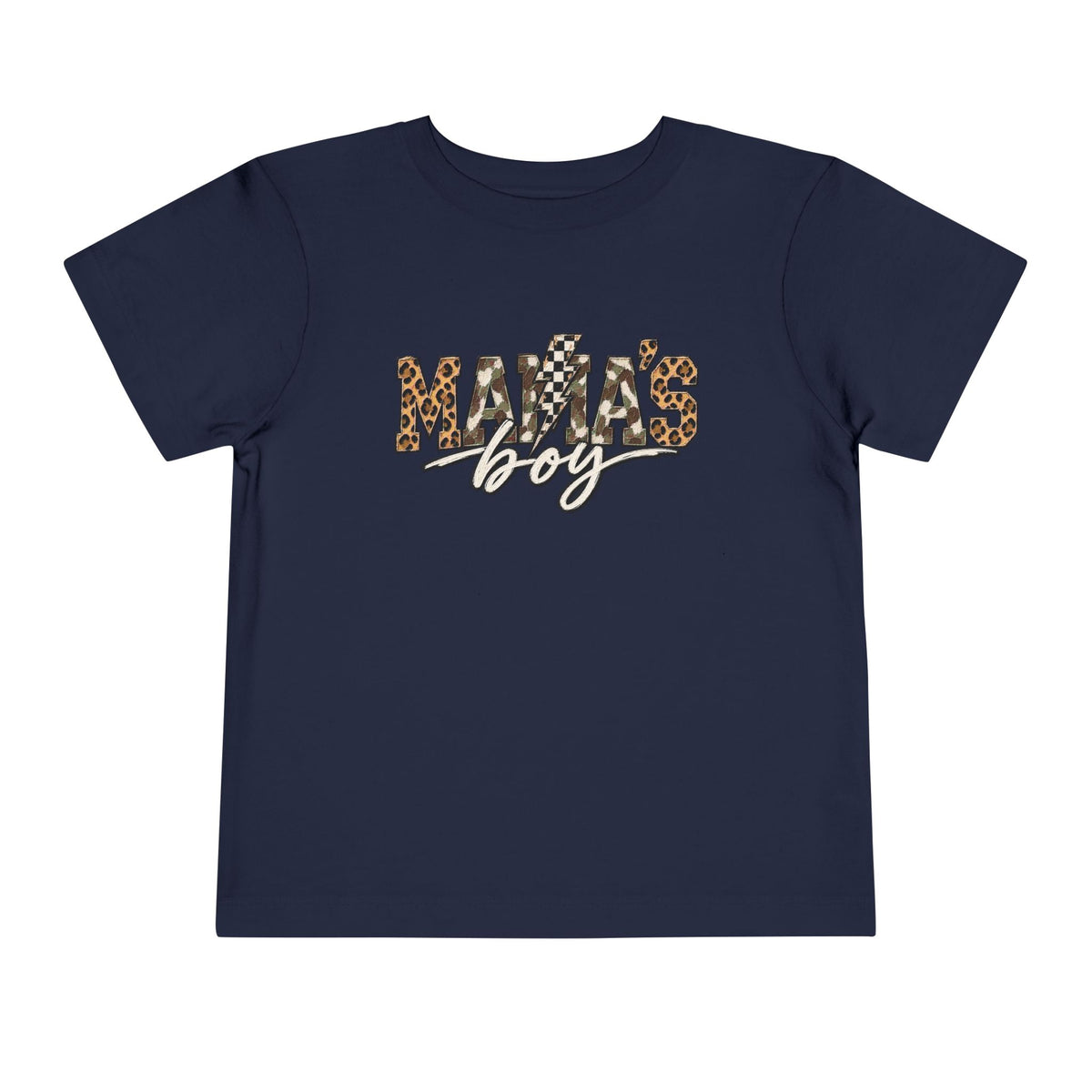 Mama's Boy Toddler matching Tee — Leopard Print Graphic Shirt for Baby Boys