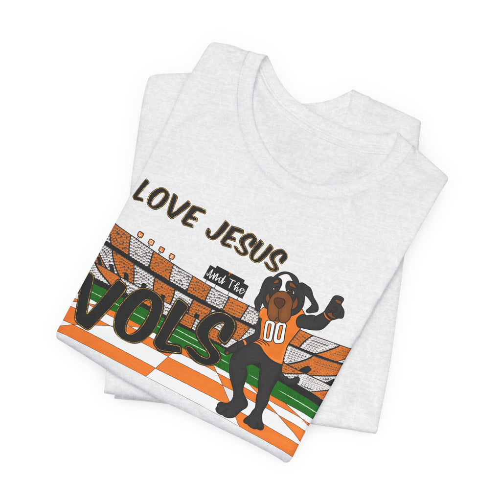 I Love Jesus Vols T-Shirt | Football  TN Stadium Graphic Tee, Orange and White Tennessee Vols