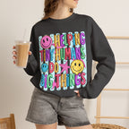 Crewneck Sweatshirt — Helping Tiny Humans Do Big Things,Colorful Teacher,Childcare Appreciation Pullover