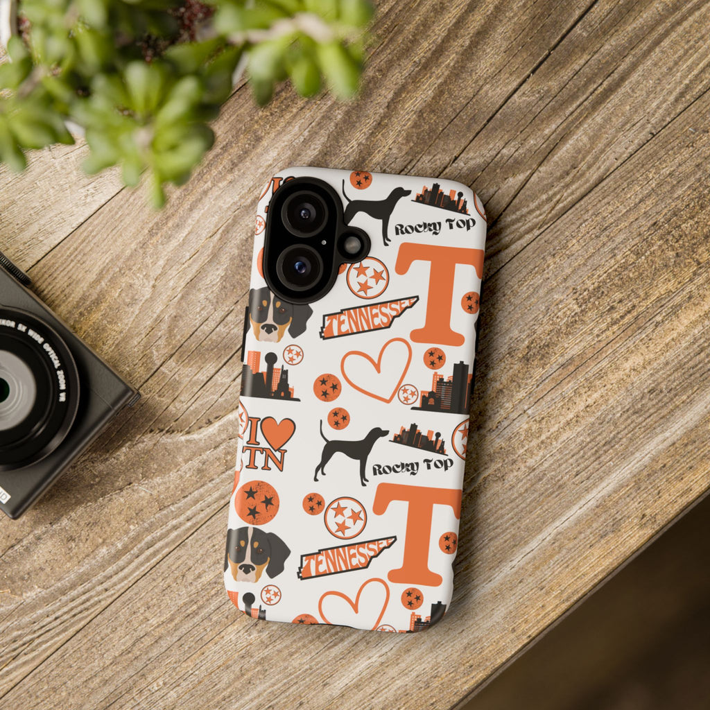Tennessee Vols pattern Phone Case | Nashville skyline, Volunteers , orange and white