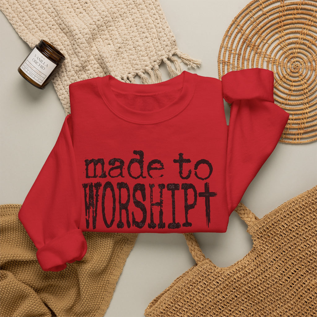 Made to Worship Christan Gildan Crewneck Sweatshirt
