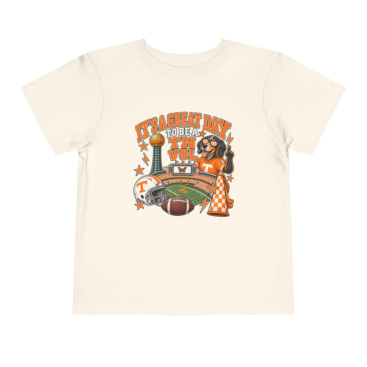 Toddler Football Fan T-Shirt – 'It's a Great Day to Be a Vol' Tennessee Game Day Tee