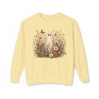 Ghost in wildflowers Comfort Colors Unisex Lightweight Crewneck Sweatshirt