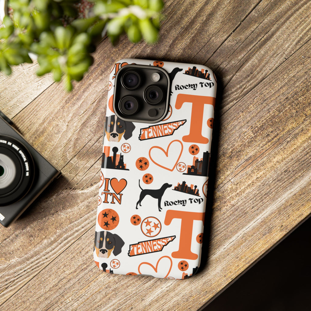 Tennessee Vols pattern Phone Case | Nashville skyline, Volunteers , orange and white