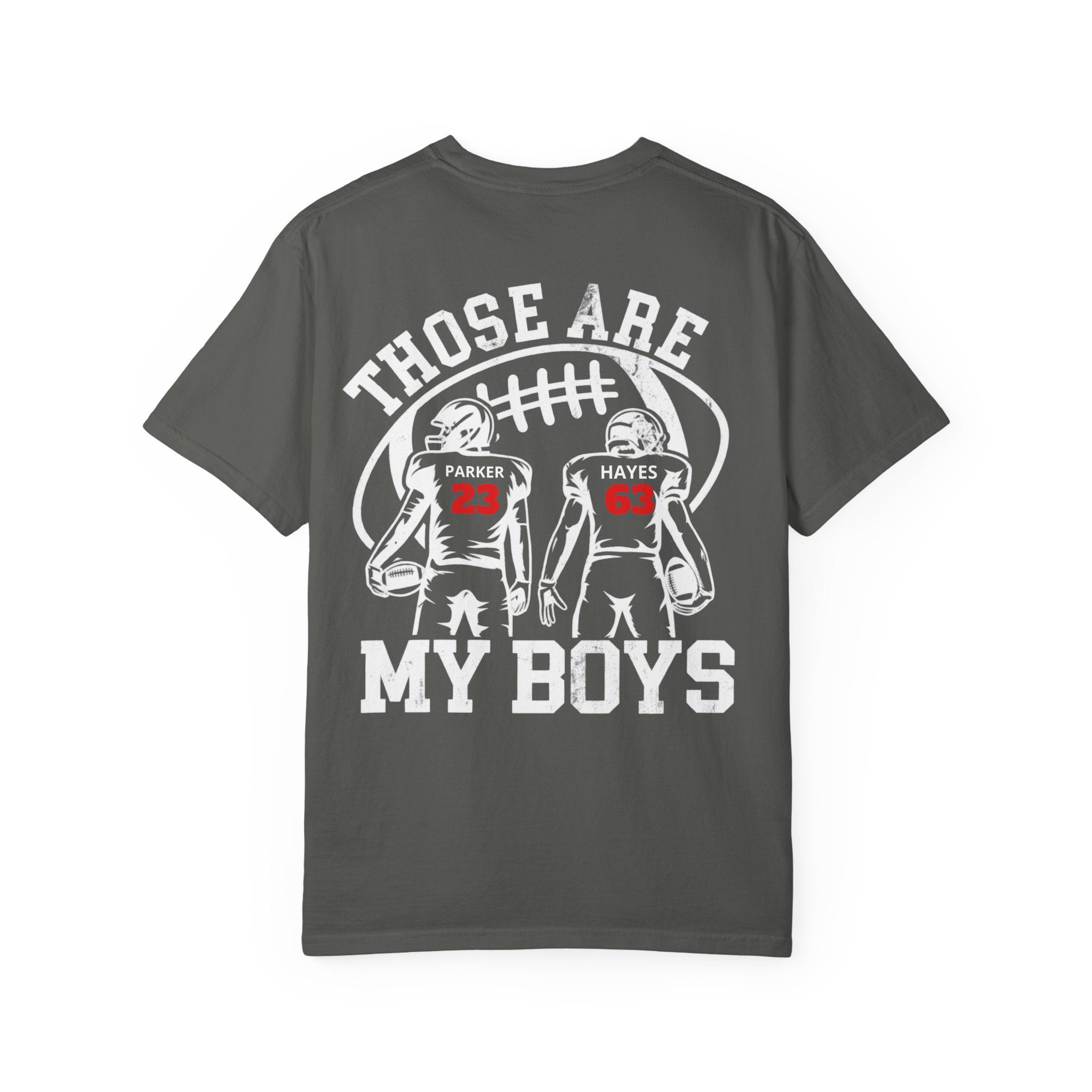 Aunt Customizable numbers and names football  comfort colors shirt