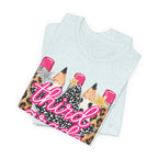 Third Grade Pencils T‑Shirt — Leopard & Glitter Back-to-School Tee