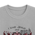 Kids T-Shirt - "I Love Jesus and Roll Tide" Football Mascot Tee