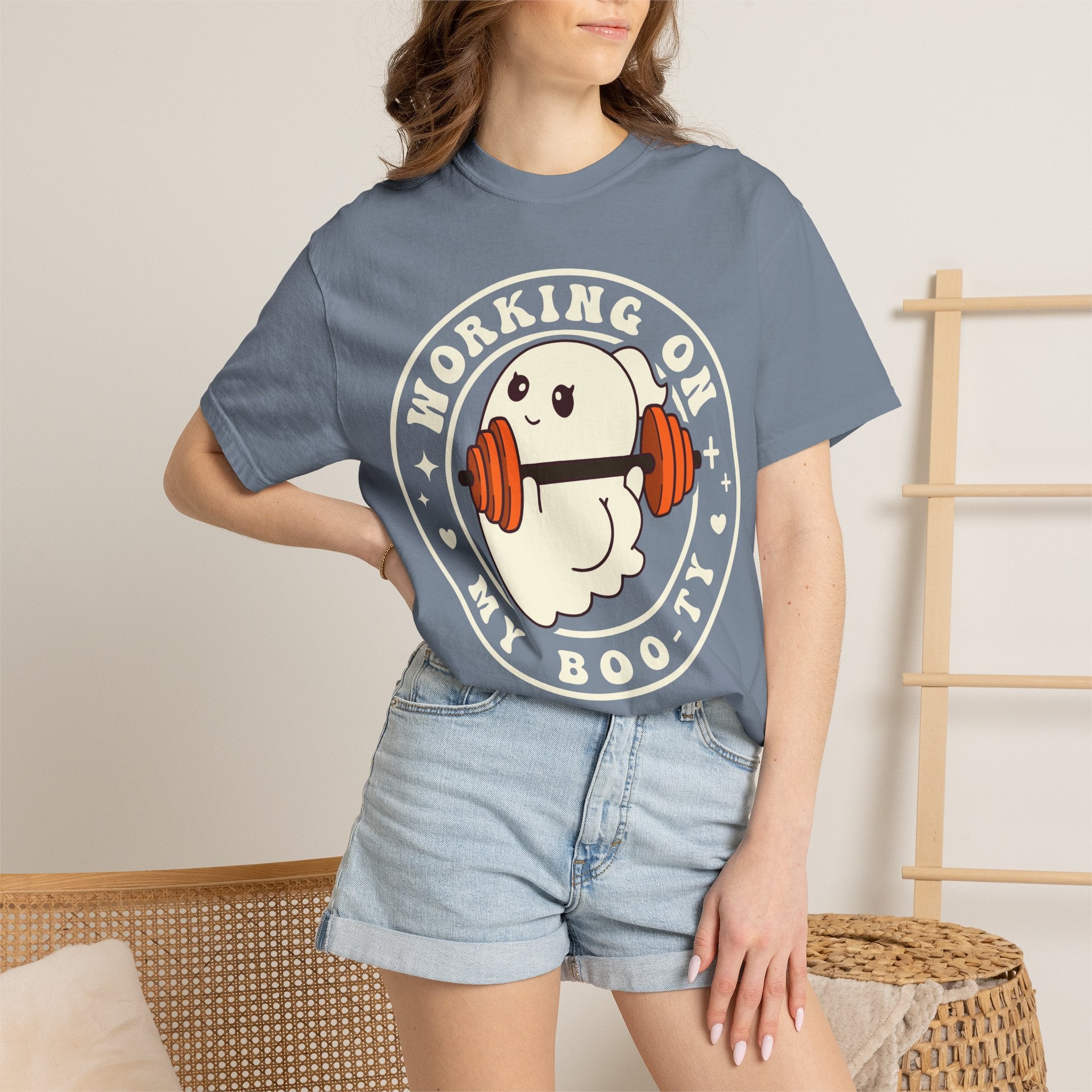 Ghost Lifter T-Shirt — Cute Ghost Weightlifting Gym Tee