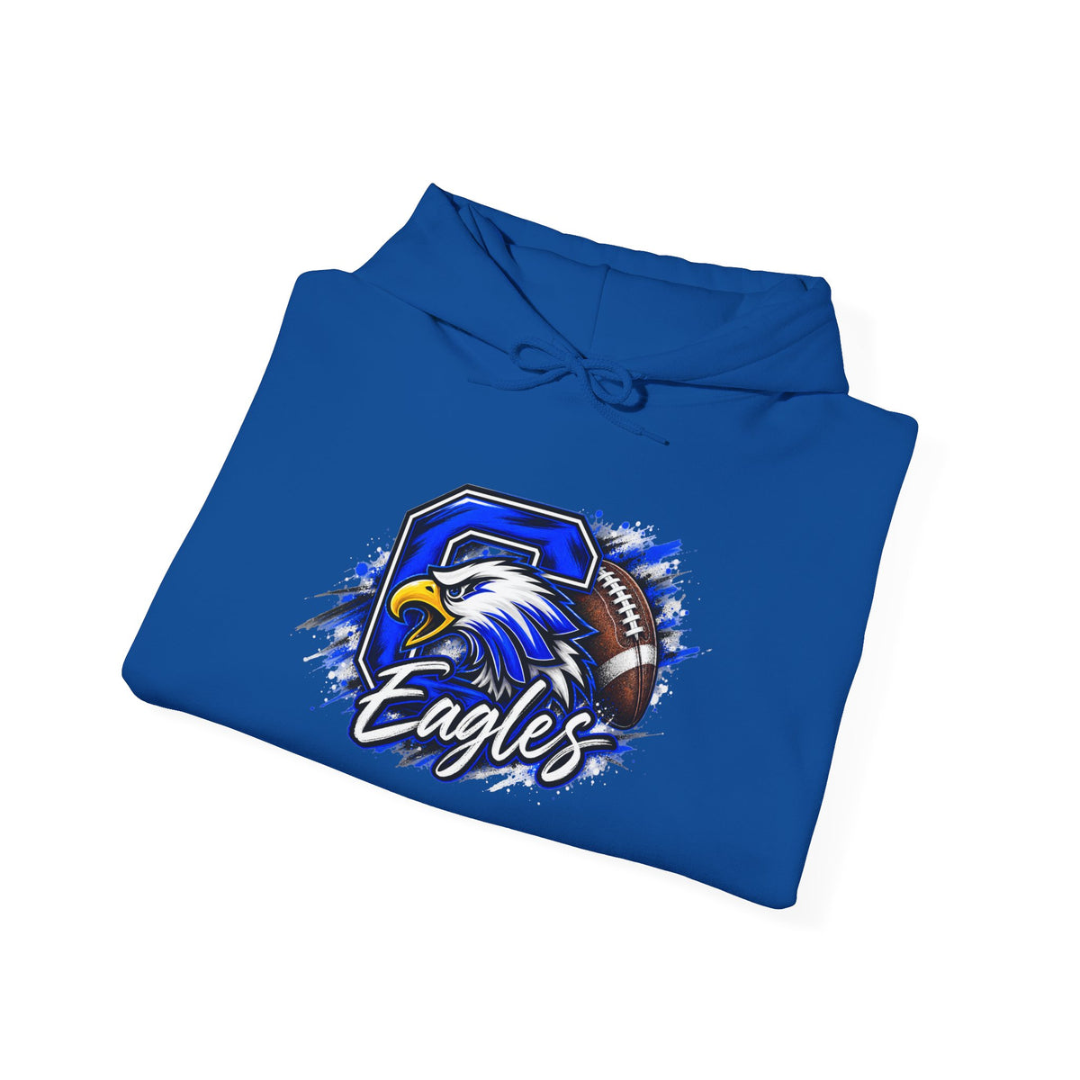 Eagles Football Gildan Hoodie — Bold Eagle Mascot Pullover
