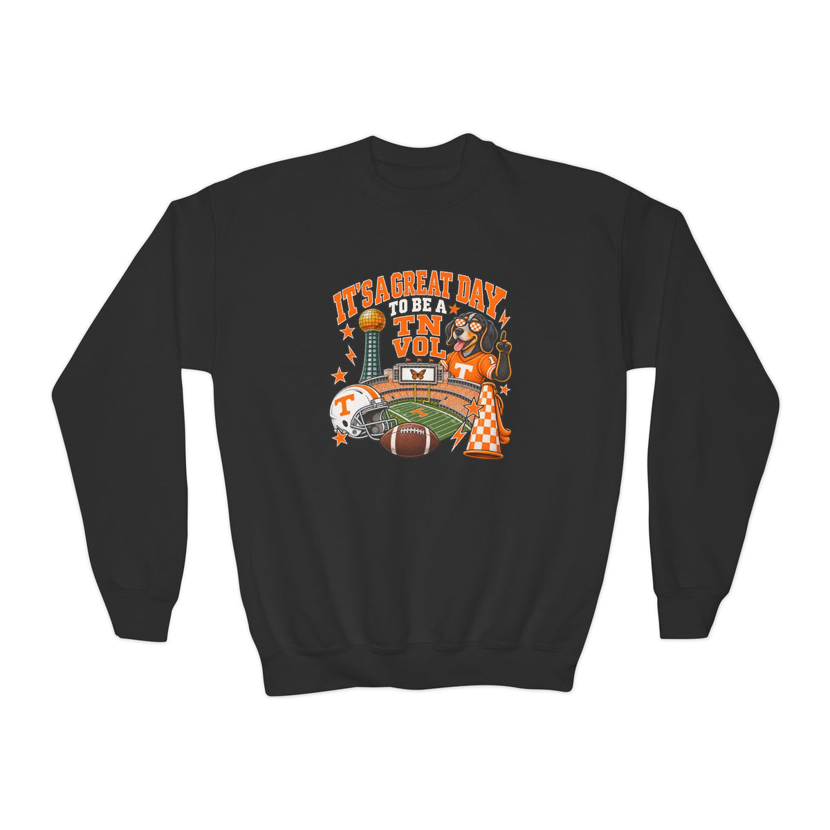 It's a great day to be a TN Vol Gildan Youth sweatshirt