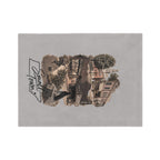 Small Town Dolly Sevierville TN Velveteen Microfiber Blanket | Townscape nostalgia throw