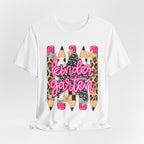 Kindergarten Pencils T-Shirt — Cute Leopard Print School Tee
