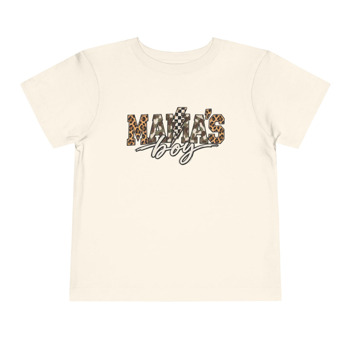 Mama's Boy Toddler matching Tee — Leopard Print Graphic Shirt for Baby Boys