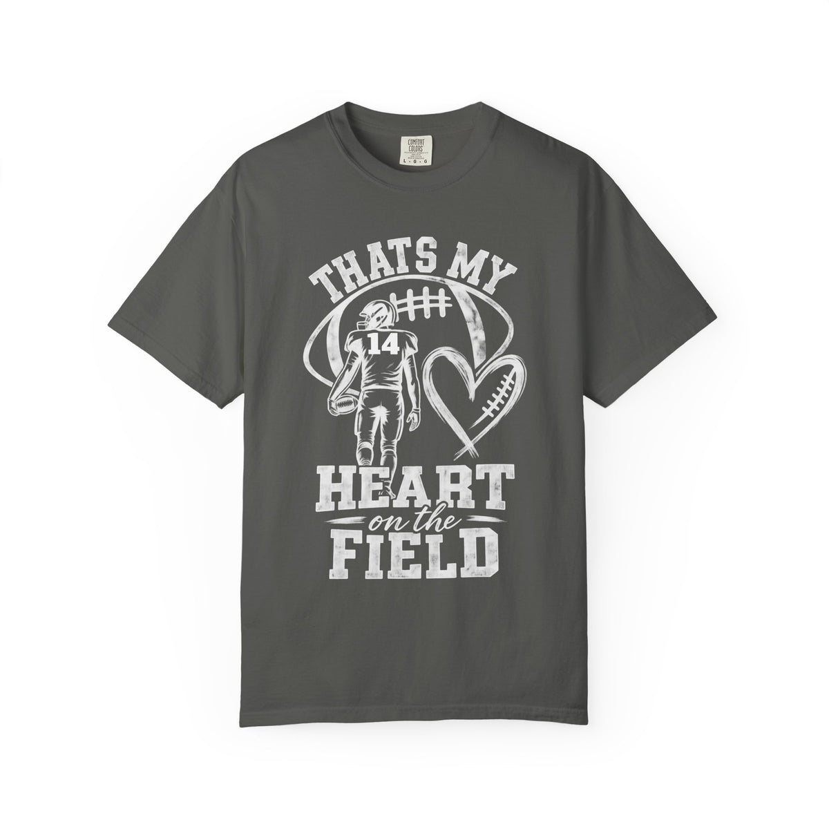 Football Mom/Dad T-Shirt - "That's My Heart on the Field" Youth Player Support Tee