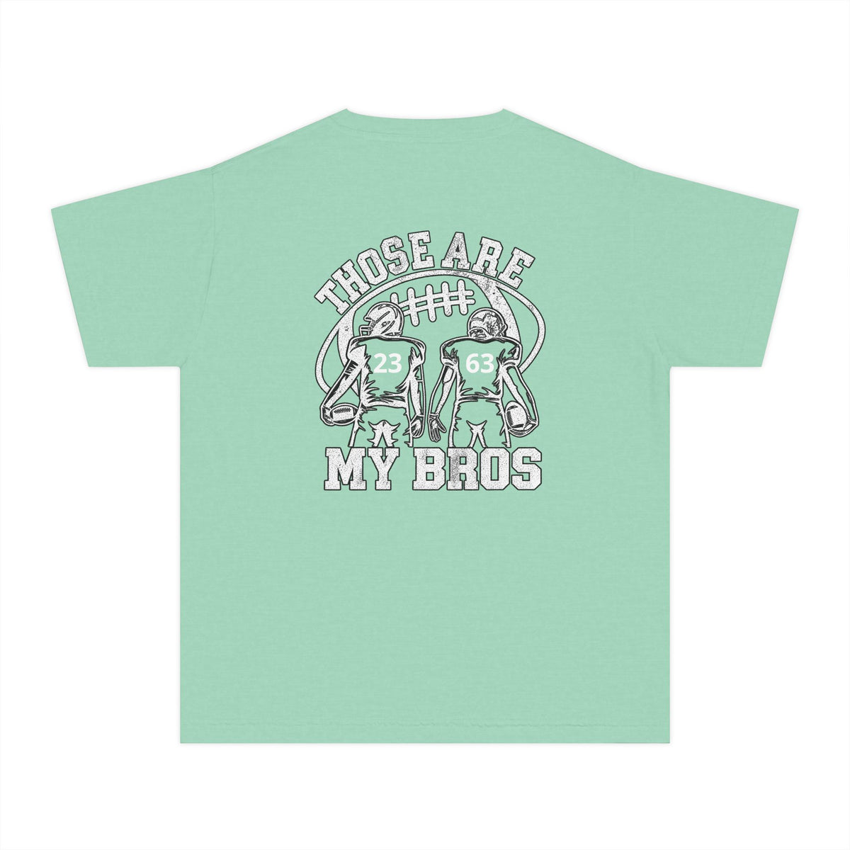 Youth Tee — "Those Are My Bros" Football Players Graphic