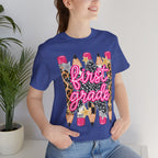 First Grade Pencils Leopard Print Kids Tee