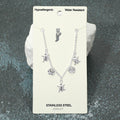 Stainless Steel Turtle Sand Dollar Charm Station Anklet