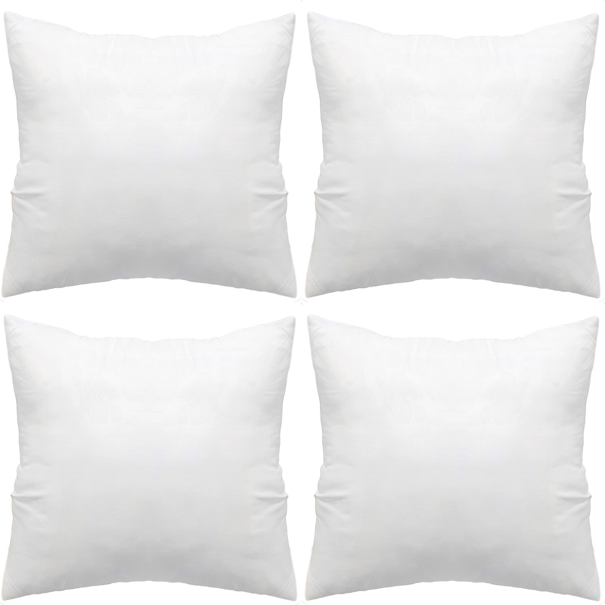 4pcs Throw Pillow Inserts, Square Cushion Inner Soft Fluffy Plump Stuffer Cushion Pillow Core White Pillow Inserts Christmas Decor Halloween Decor Bed Sofa Home Decor