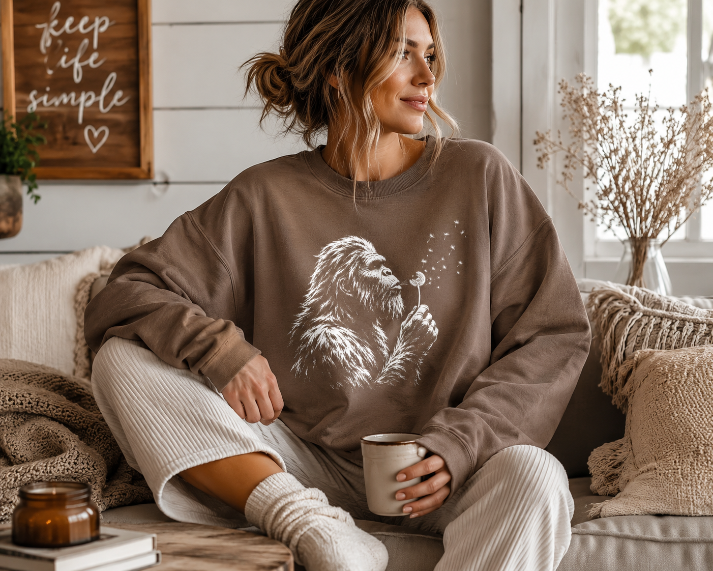 Bigfoot Dandelion Comfort Colors Sweatshirt