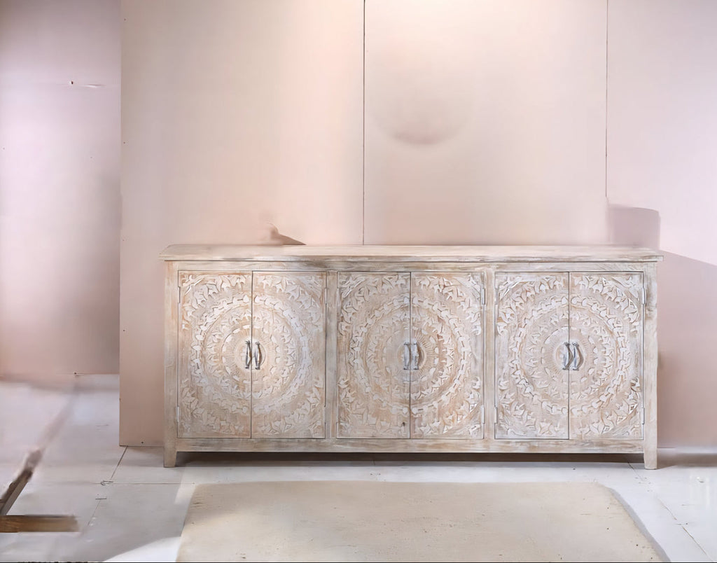 Lyan Six Doors Wood Sideboard