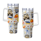 Travel Coffee Mug with Handle and Straw Gilmore Girls Stars Hollow (40oz)