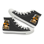 Women's High Top Canvas Shoes Customized Tongue 2 SmokeyPreppyBow Tennessee Vols
