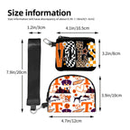 Dual Pouch Keychain Wristlet Wallet SmokeyPreppyBow TennesseeSeamless VOLS