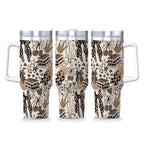 Travel Coffee Mug with Handle and Straw (40oz) BowsBooksCoffeeCheetah