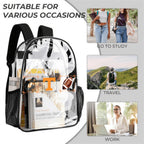 Clear Backpack 3Piece Set Tennessee Vols  Smokey Preppy Bow