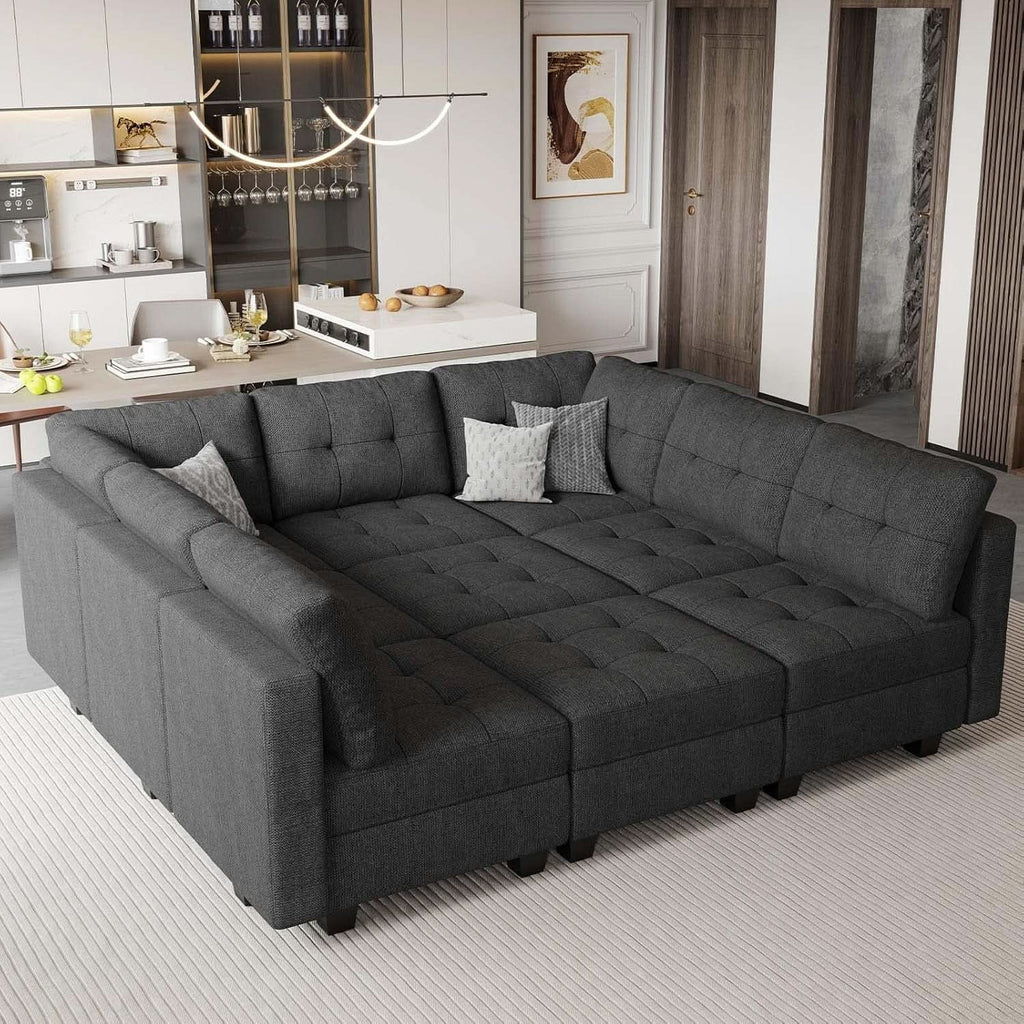 Comfortable Modular Sleeper Sofa Couch with Storage Solution