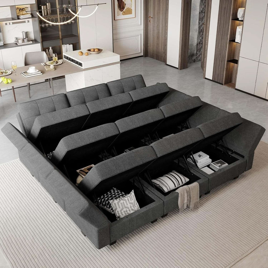Comfortable Modular Sleeper Sofa Couch with Storage Solution