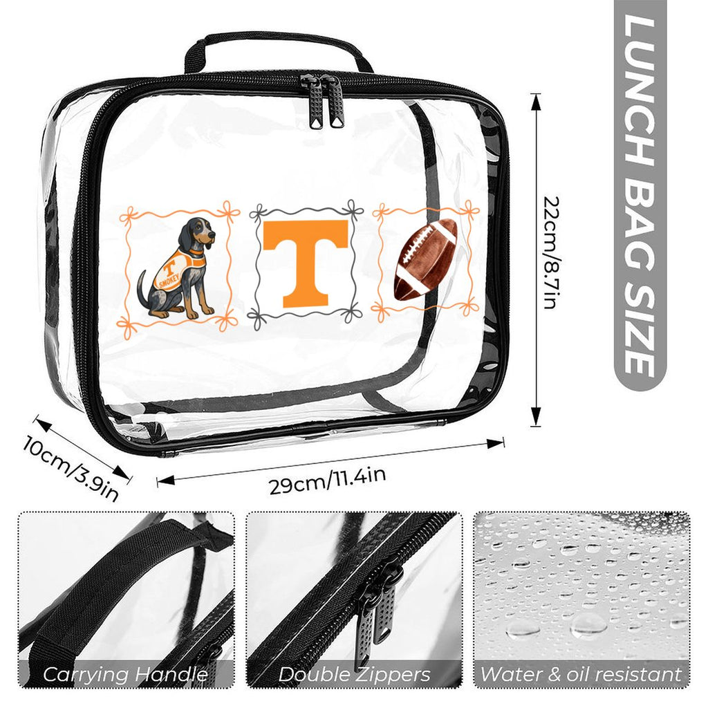 Clear Backpack 3Piece Set Tennessee Vols  Smokey Preppy Bow