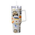 Travel Coffee Mug with Handle and Straw Gilmore Girls Stars Hollow (40oz)